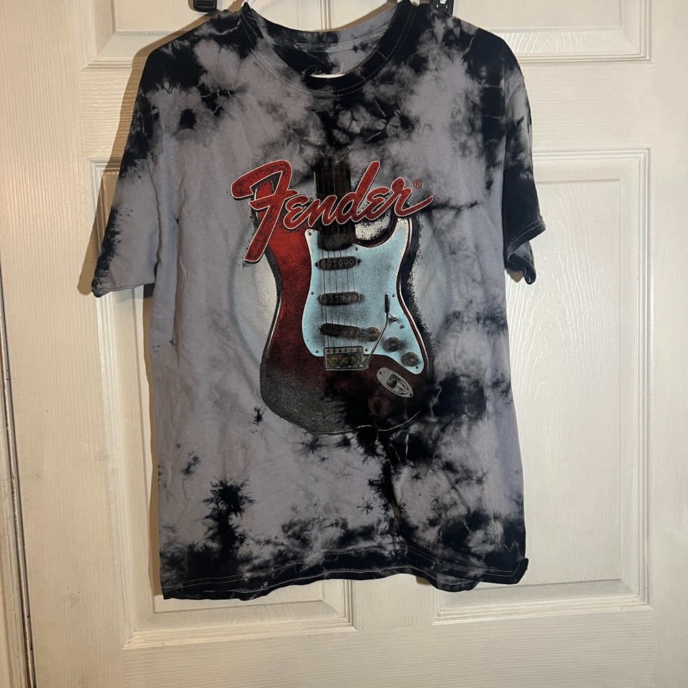 Fender Black and Gray Guitar Graphic Tee